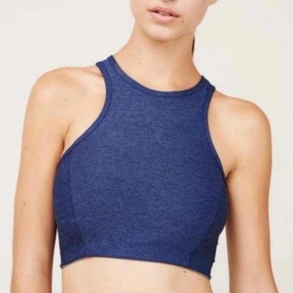 Outdoor Voices Athena Racerback Sports Bra Heather Blue